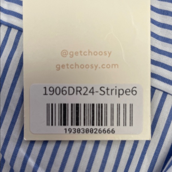 Choosy Blue Striped Nautical Twist-Front Mini Shirt Dress Size 6 New With Tags - Picture 10 of 10